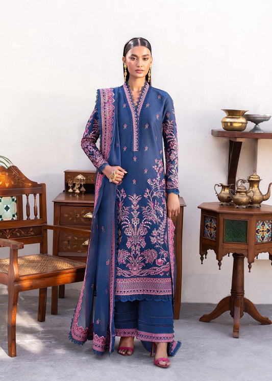 Akbar Aslam | Pret Lawn | REVERIE S Navy Blue Lawn