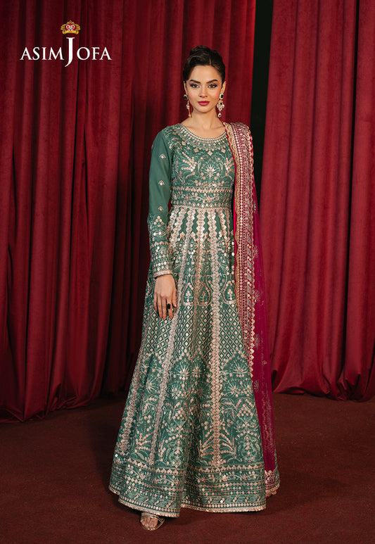 Asim Jofa | Premium Festive | AJPF-31 XS Eucalyptus Green Silk lawn