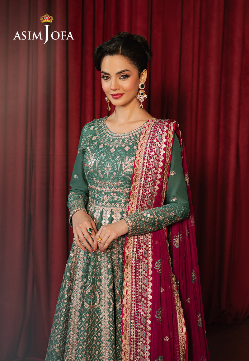 Asim Jofa | Premium Festive | AJPF-31 L Eucalyptus Green Silk lawn