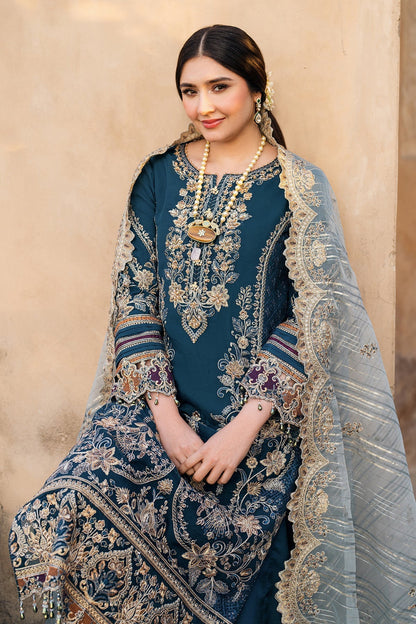 Imrozia Premium | Meeras Luxury Eid 25 | I-223 NEELAM M Navy Blue Organza