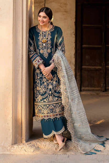 Imrozia Premium | Meeras Luxury Eid 25 | I-223 NEELAM L Navy Blue Organza