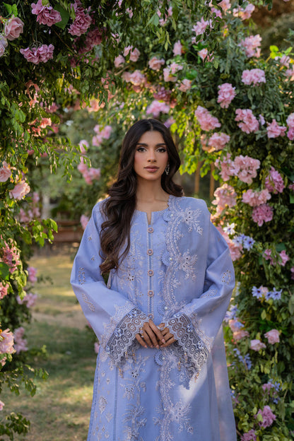 Florent | Chikankari Eid 25 | FLC- 4A M Blue Chikankari Lawn