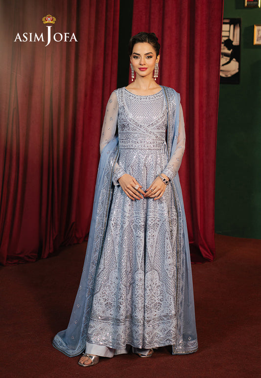 Asim Jofa | Premium Festive | AJPF-28 XS Light Blue Chiffon
