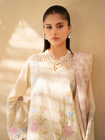 Rajbari | Jahaan Premium Festive Lawn | AIRA (Jahan) 2-A M Ivory Lawn