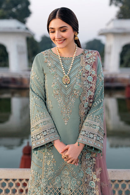 Imrozia Premium | Meeras Luxury Eid 25 | I-221 ZAMURD M Gray Organza