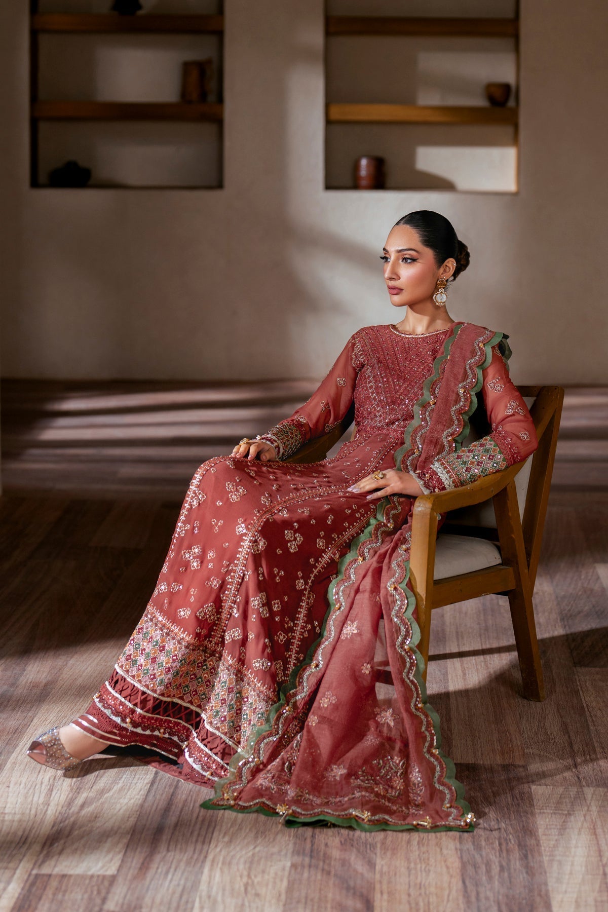 Xenia Formals | Niran Formals | SELENE XL Coral Red Gown