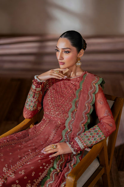 Xenia Formals | Niran Formals | SELENE L Coral Red Open Gown