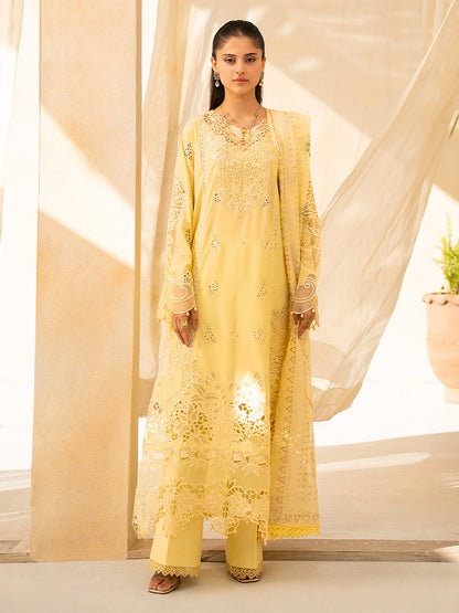Rajbari | Jahaan Premium Festive Lawn | ORIYA (Jahan) 6-A XS Pale Yellow Lawn