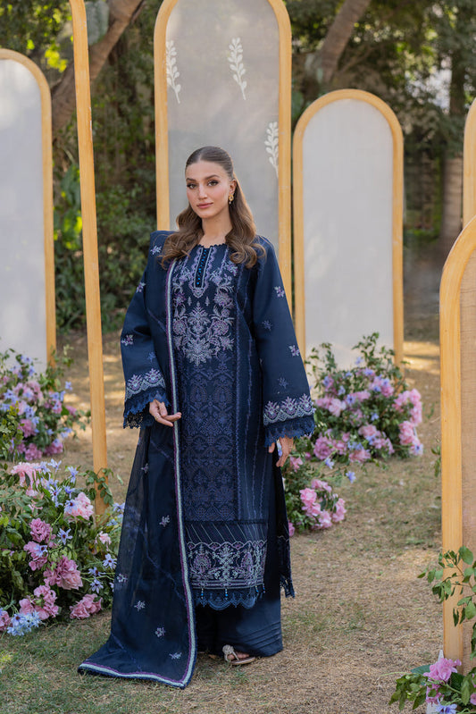 Florent | Chikankari Eid 25 | FLC- 7 XS Navy Blue Lawn