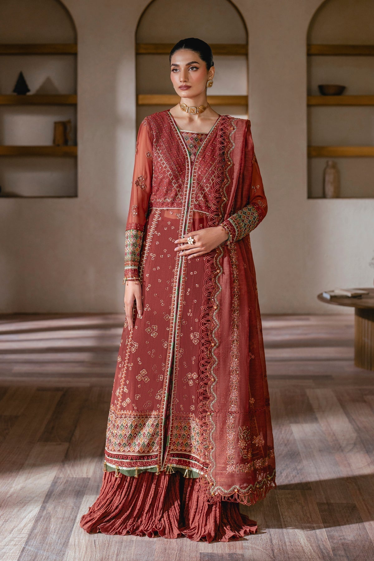 Xenia Formals | Niran Formals | SELENE XS Coral Red Gown