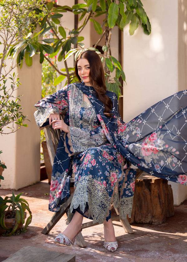 Myeesha | Lamhay Luxury Lawn 25 | Zohra - Pakistani Designer Dress - by Myeesha | Type: Ladies Clothes - 100% Original at Saira Sultan