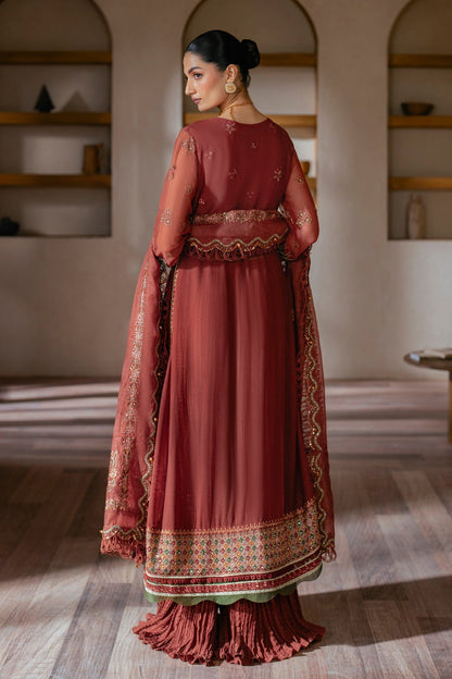 Xenia Formals | Niran Formals | SELENE XS Coral Red Open Gown