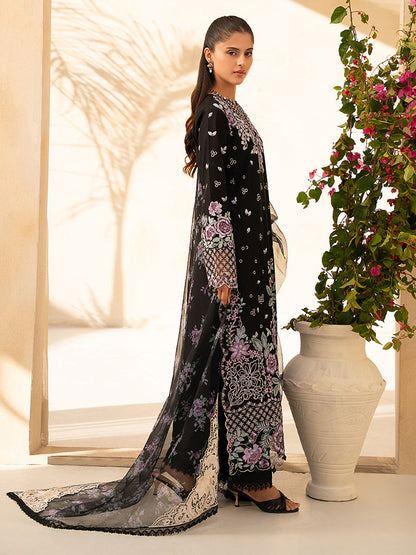 Rajbari | Jahaan Premium Festive Lawn | VERA (Jahan) 1-A S Black Lawn