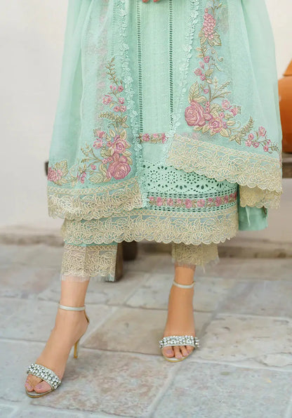 Zarqash | Belle Ame 24 | BL 006 Aqua Blue - Pakistani Designer Dress - by Zarqash | Type: Luxury - 100% Original at Saira Sultan