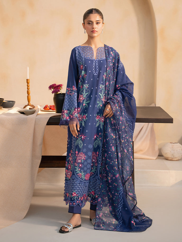 Rajbari | Jahaan Premium Festive Lawn | TALIAH (Jahan) 2-B XS Blue Lawn