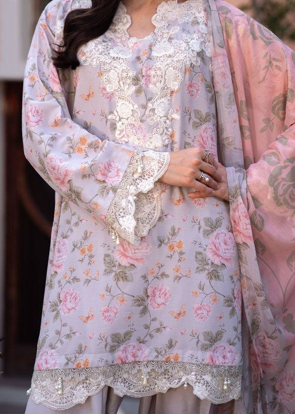 Myeesha | Lamhay Luxury Lawn 25 | Kanwal (Short Shirt) - Pakistani Designer Dress - by Myeesha | Type: Ladies Clothes - 100% Original at Saira Sultan