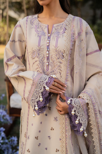 Florent | Chikankari Eid 25 | FLC- 3B M Off White Lawn