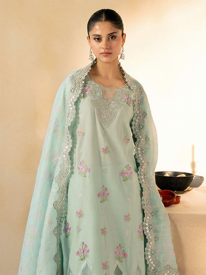 Rajbari | Jahaan Premium Festive Lawn | AALYA (Jahan) 4-A M Ice Blue Lawn