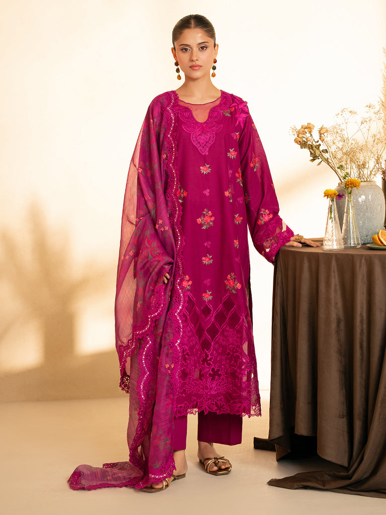 Rajbari | Jahaan Premium Festive Lawn | MAYA (Jahan) 4-B XS Berry Lawn