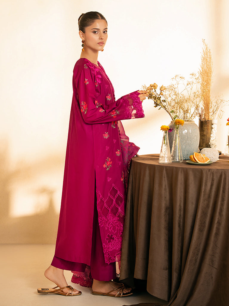 Rajbari | Jahaan Premium Festive Lawn | MAYA (Jahan) 4-B S Berry Lawn