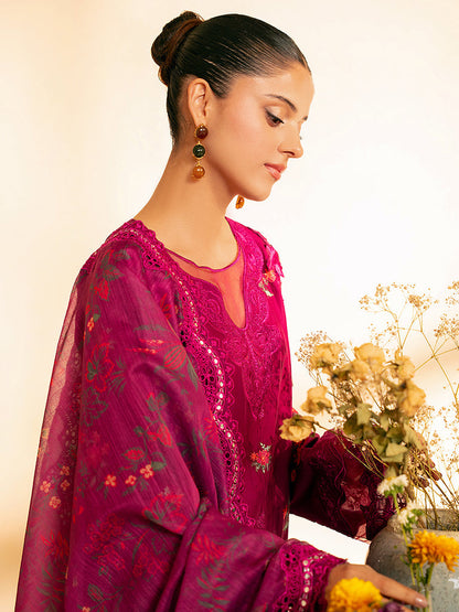 Rajbari | Jahaan Premium Festive Lawn | MAYA (Jahan) 4-B M Berry Lawn