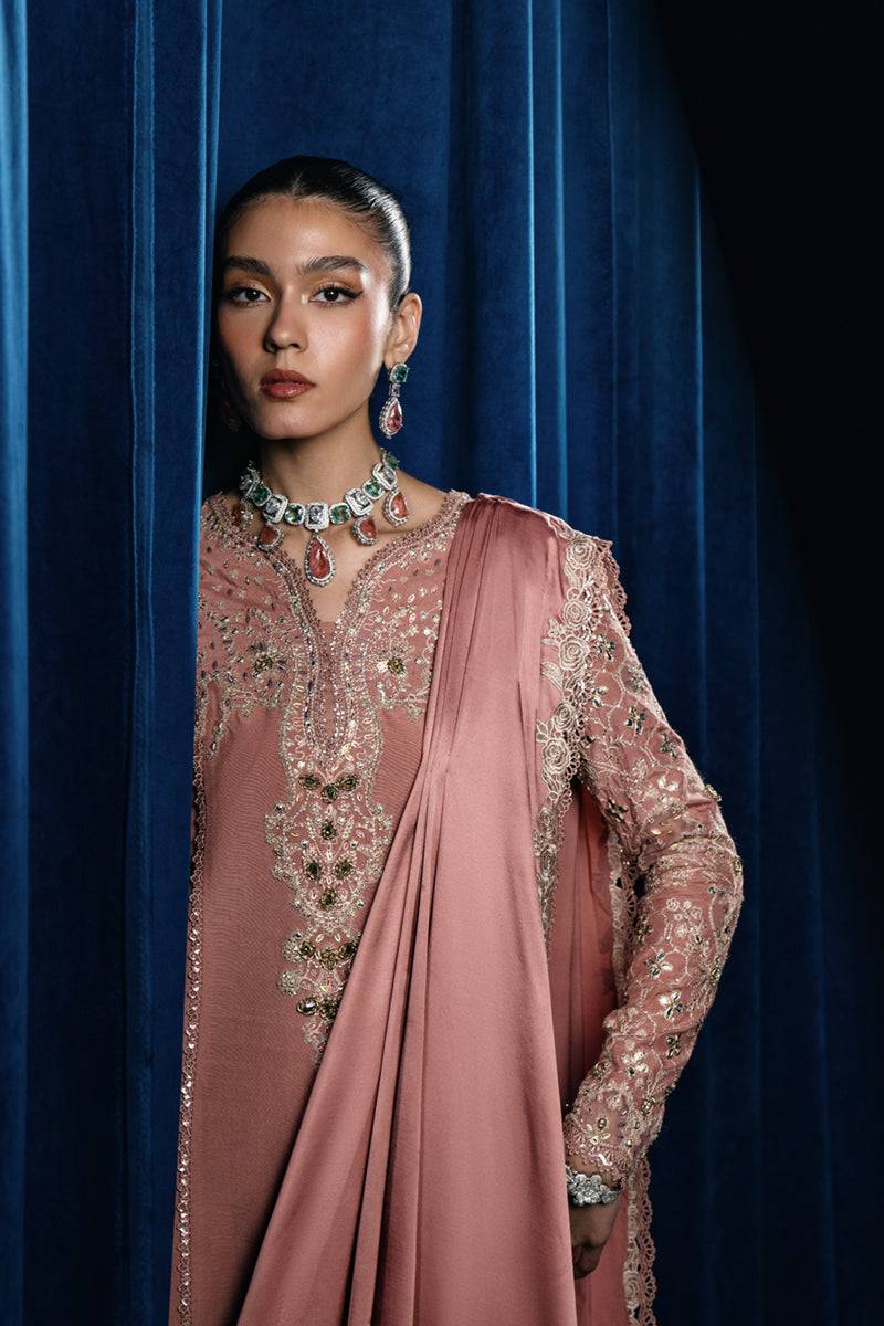 Qalamkar | Luxe Pret | CR-01 NYLA - Pakistani Designer Dress - by Qalamkar | Type: Formal - 100% Original at Saira Sultan