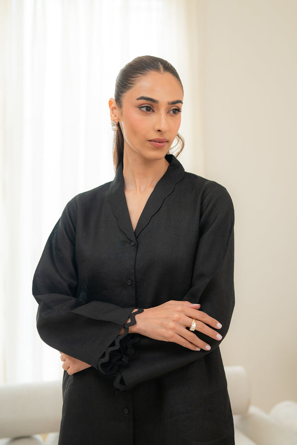 Sahar | Pre Essential Emb Edit | Moonlit Black - Pakistani Designer Dress - by Sahar - Type : Ladies Clothes - 100% Original at Saira Sultan
