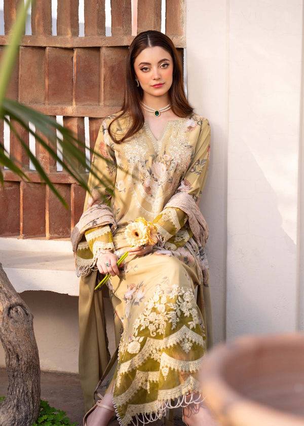 Myeesha | Lamhay Luxury Lawn 25 | Zarnish - Pakistani Designer Dress - by Myeesha | Type: Ladies Clothes - 100% Original at Saira Sultan