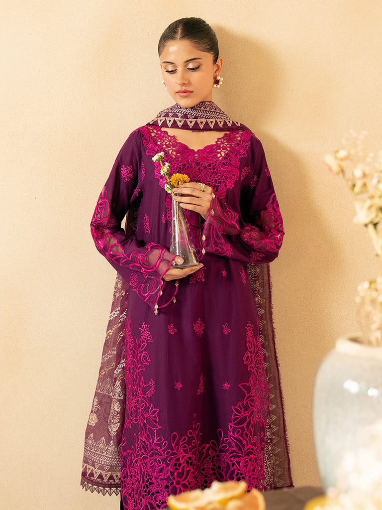 Rajbari | Jahaan Premium Festive Lawn | NORA (Jahan) 6-B L Magenta Lawn
