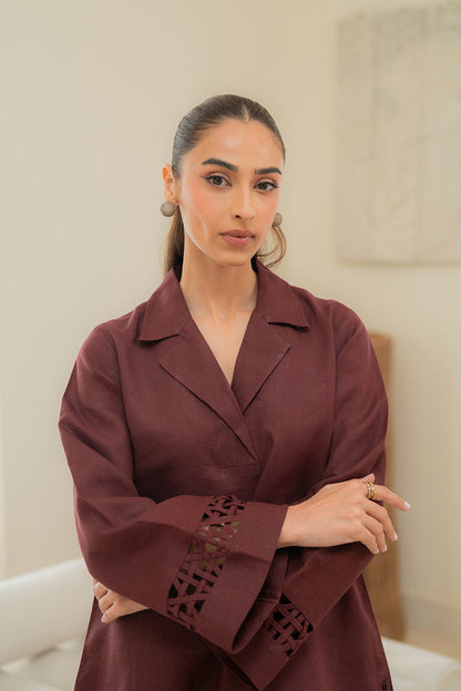 Sahar | Pre Essential Emb Edit | Cherry Noir - Pakistani Designer Dress - by Sahar - Type : Ladies Clothes - 100% Original at Saira Sultan