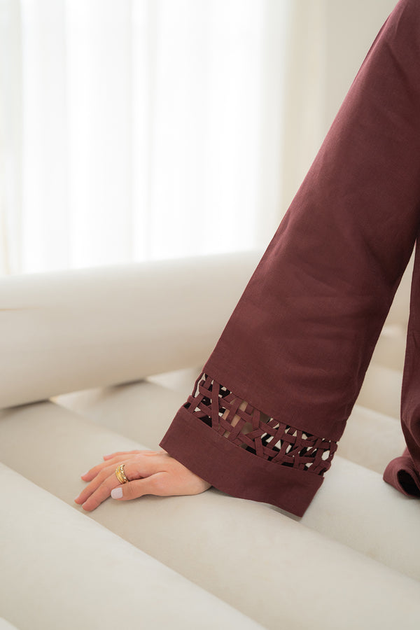 Sahar | Pre Essential Emb Edit | Cherry Noir - Pakistani Designer Dress - by Sahar - Type : Ladies Clothes - 100% Original at Saira Sultan