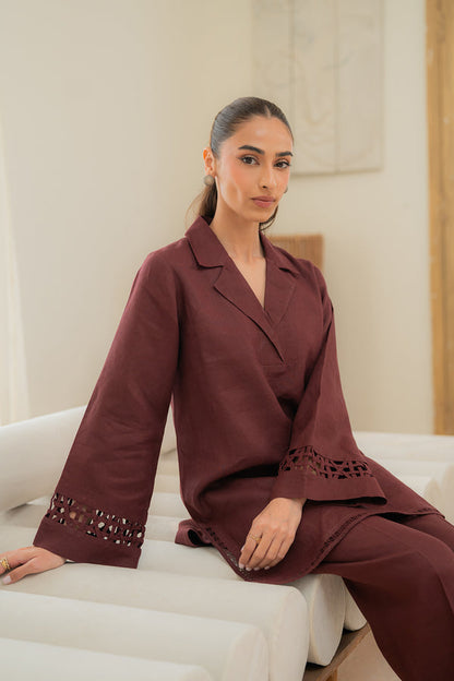 Sahar | Pre Essential Emb Edit | Cherry Noir - Pakistani Designer Dress - by Sahar - Type : Ladies Clothes - 100% Original at Saira Sultan