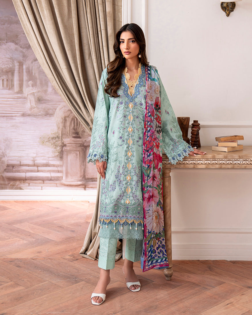 Roheenaz | Aezel Embroidered Cambric | Avira - Pakistani Designer Dress - by Roheenaz - Type : Ladies Clothes - 100% Original at Saira Sultan