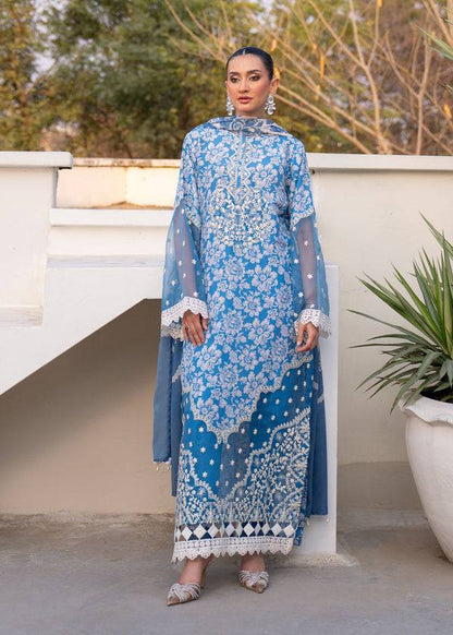 Myeesha | Lamhay Luxury Lawn 25 | Zarposh - Pakistani Designer Dress - by Myeesha | Type: Ladies Clothes - 100% Original at Saira Sultan