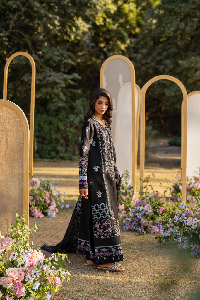Florent | Chikankari Eid 25 | FLC- 2A L Black Lawn