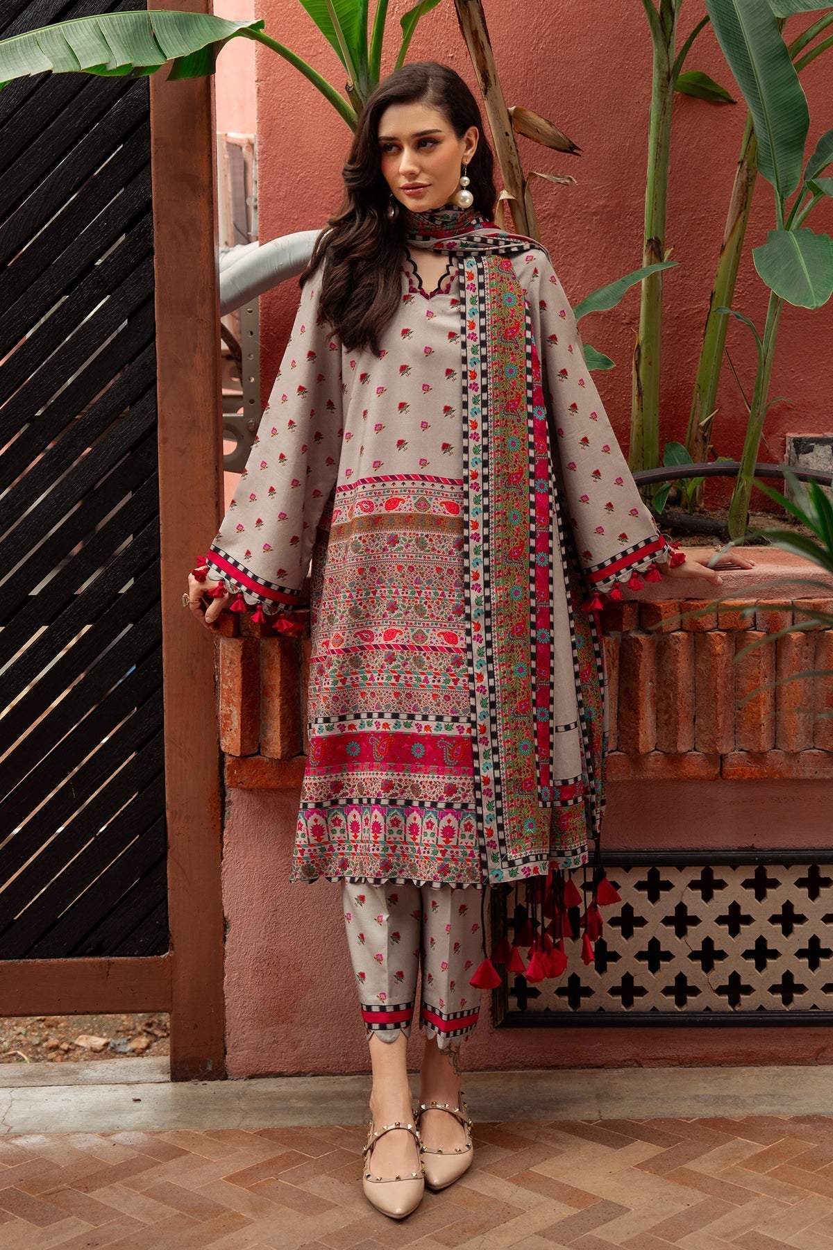 Charizma | C Prints Winter 25 |  3-PC Unstitched Printed Linen Collection CPW5-01 - Pakistani Designer Dress - by Charizma - Type : Ladies Clothes - 100% Original at Saira Sultan