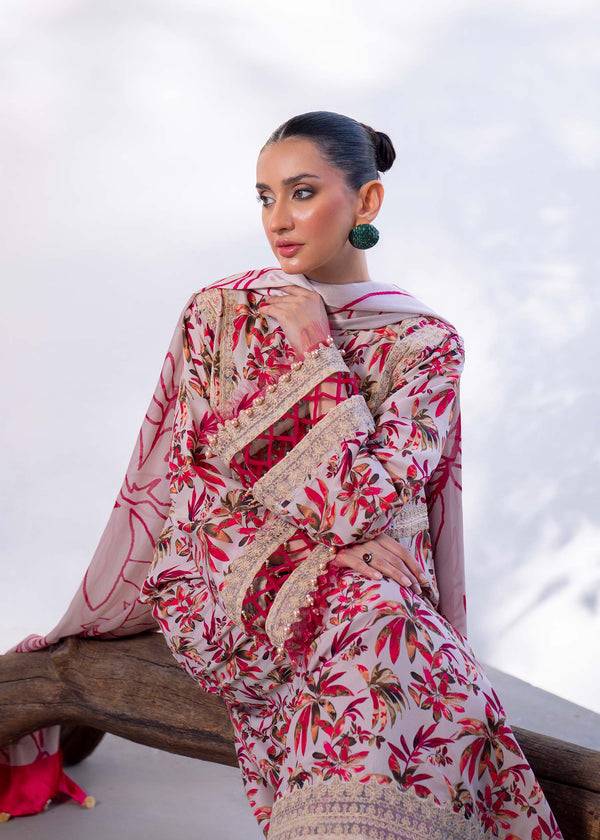 Myeesha | Lamhay Luxury Lawn 25 | Gulab - Pakistani Designer Dress - by Myeesha | Type: Ladies Clothes - 100% Original at Saira Sultan