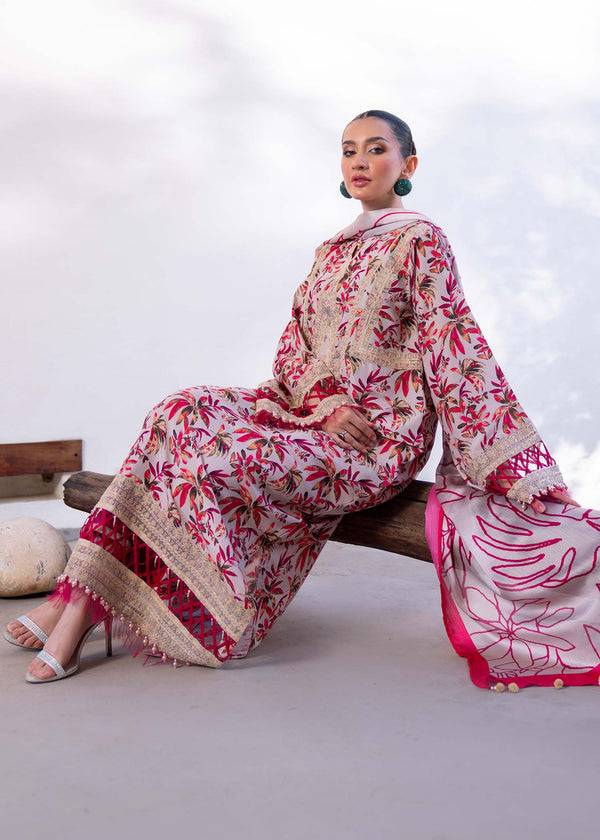 Myeesha | Lamhay Luxury Lawn 25 | Gulab - Pakistani Designer Dress - by Myeesha | Type: Ladies Clothes - 100% Original at Saira Sultan