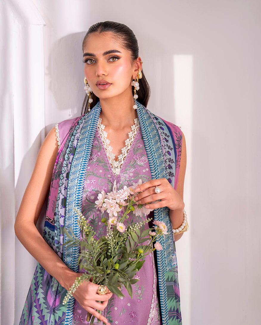 Roheenaz | Aezel Embroidered Cambric | Laila - Pakistani Designer Dress - by Roheenaz - Type : Ladies Clothes - 100% Original at Saira Sultan