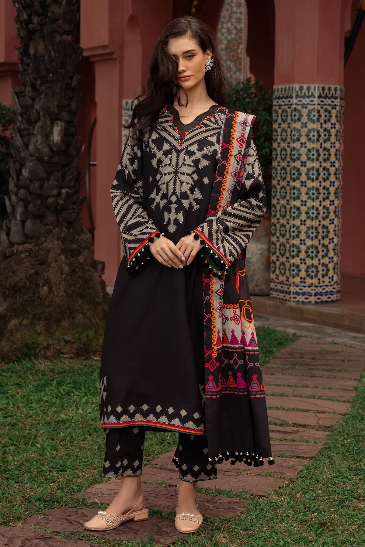 Charizma | C Prints Winter 25 |  3-PC Unstitched Printed Linen Collection CPW5-06 - Pakistani Designer Dress - by Charizma - Type : Ladies Clothes - 100% Original at Saira Sultan
