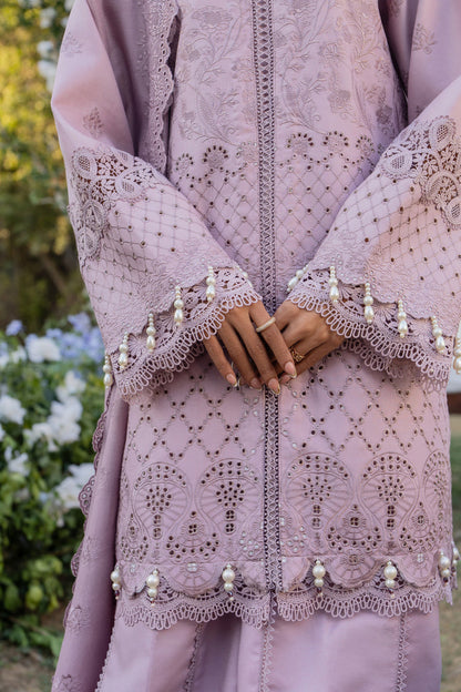 Florent | Chikankari Eid 25 | FLC- 5B M Lilac Gray Chikankari Lawn