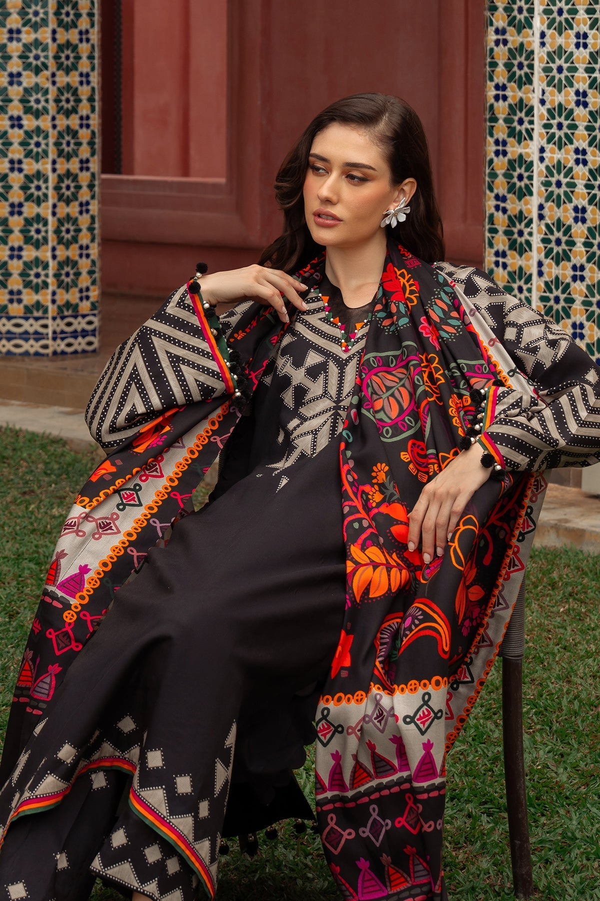 Charizma | C Prints Winter 25 |  3-PC Unstitched Printed Linen Collection CPW5-06 - Pakistani Designer Dress - by Charizma - Type : Ladies Clothes - 100% Original at Saira Sultan