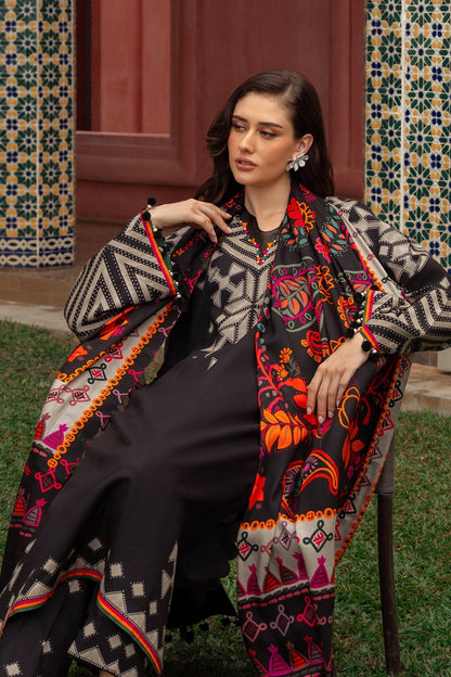 Charizma | C Prints Winter 25 |  3-PC Unstitched Printed Linen Collection CPW5-06 - Pakistani Designer Dress - by Charizma - Type : Ladies Clothes - 100% Original at Saira Sultan