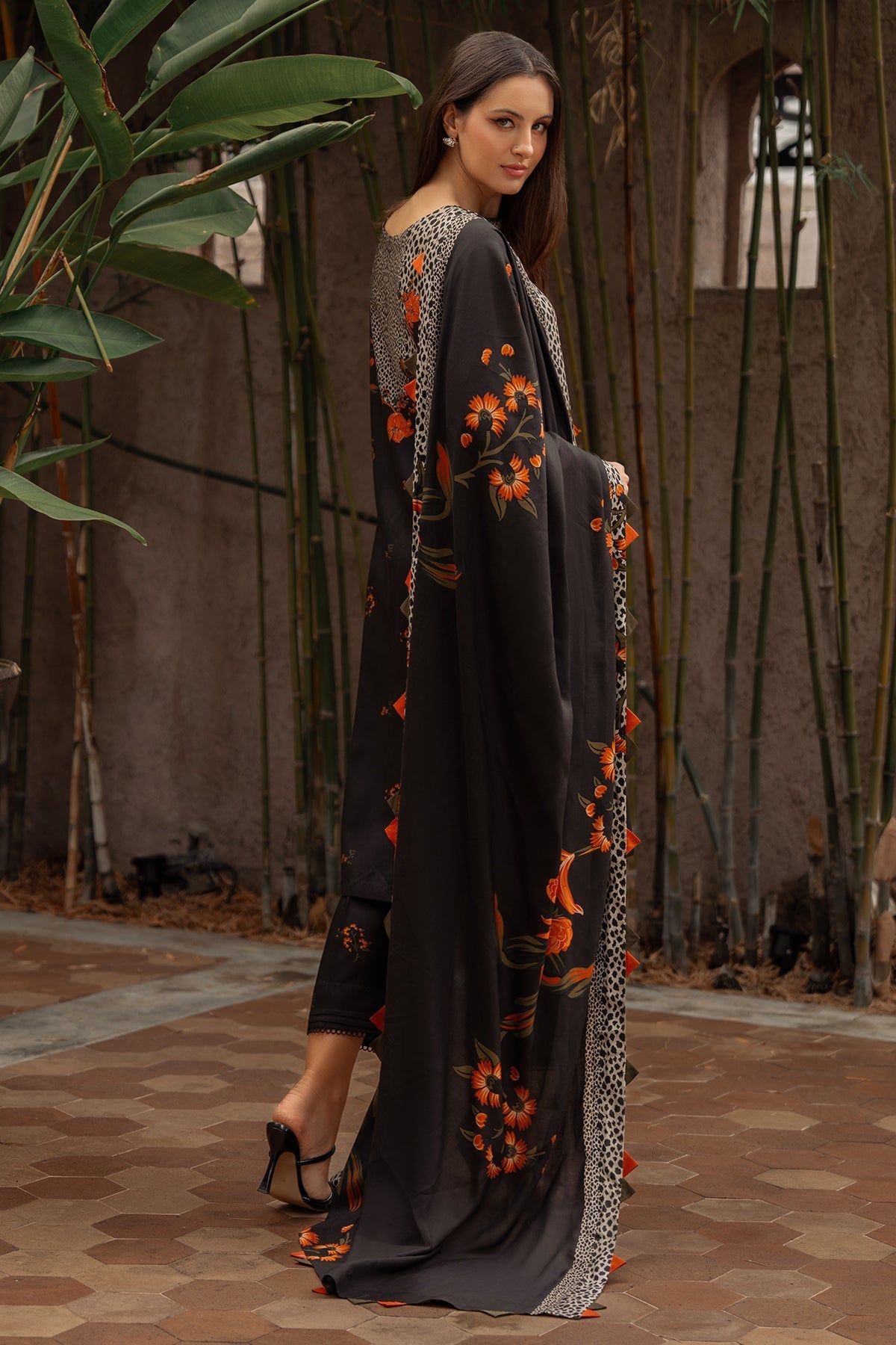 Charizma | C Prints Winter 25 |  3-PC Unstitched Printed Linen Collection CPW5-08 - Pakistani Designer Dress - by Charizma - Type : Ladies Clothes - 100% Original at Saira Sultan