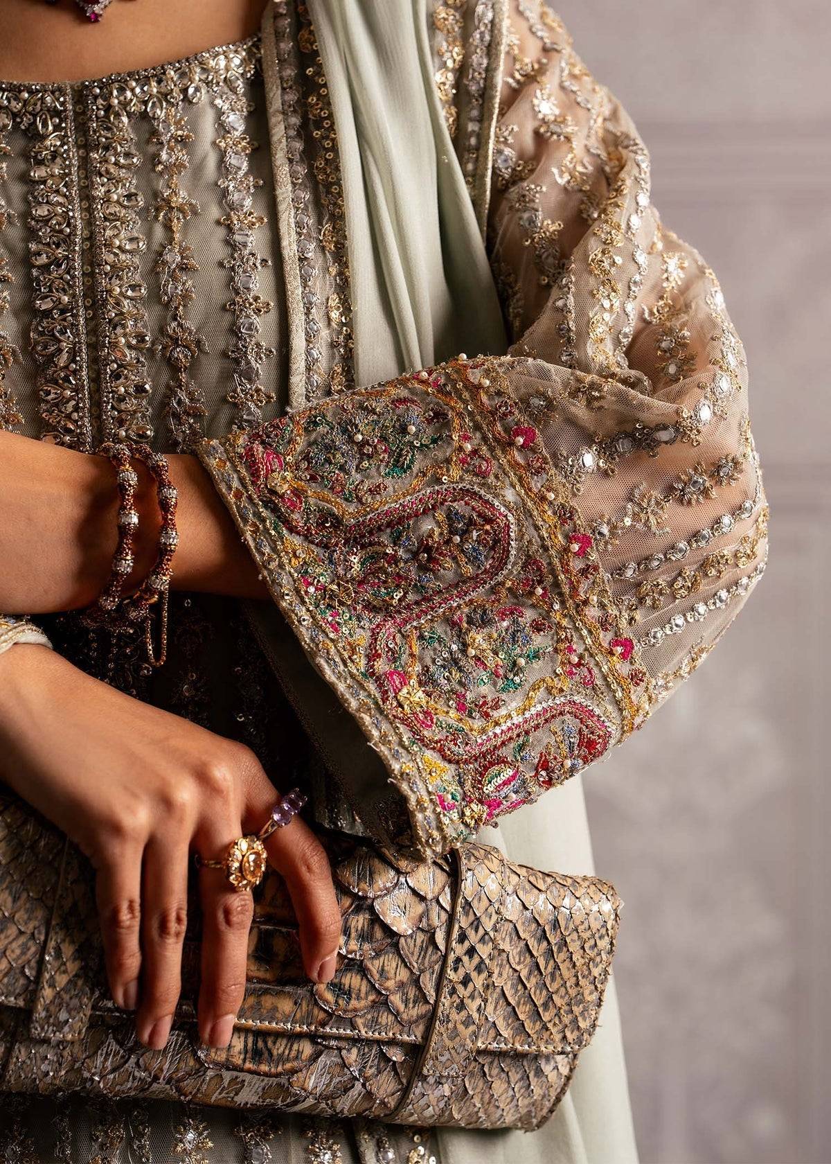 Mahgul | Echoes of Elara | Mint Gold - Pakistani Designer Dress - by Mahgul | Type: Ladies Clothes - 100% Original at Saira Sultan