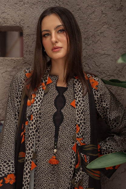 Charizma | C Prints Winter 25 |  3-PC Unstitched Printed Linen Collection CPW5-08 - Pakistani Designer Dress - by Charizma - Type : Ladies Clothes - 100% Original at Saira Sultan