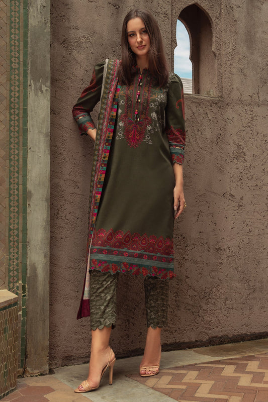Charizma | C Prints Winter 25 |  3-PC Unstitched Printed Linen Collection CPW5-05 - Pakistani Designer Dress - by Charizma - Type : Ladies Clothes - 100% Original at Saira Sultan