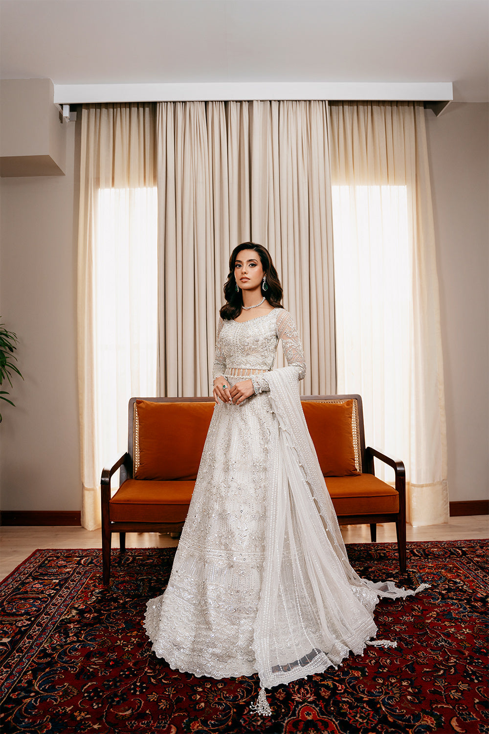 Saira Rizwan | Festive Formals 24 | LIARA-SRF-D-01 XS White Net