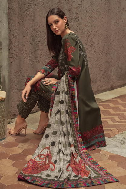 Charizma | C Prints Winter 25 |  3-PC Unstitched Printed Linen Collection CPW5-05 - Pakistani Designer Dress - by Charizma - Type : Ladies Clothes - 100% Original at Saira Sultan