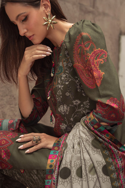 Charizma | C Prints Winter 25 |  3-PC Unstitched Printed Linen Collection CPW5-05 - Pakistani Designer Dress - by Charizma - Type : Ladies Clothes - 100% Original at Saira Sultan